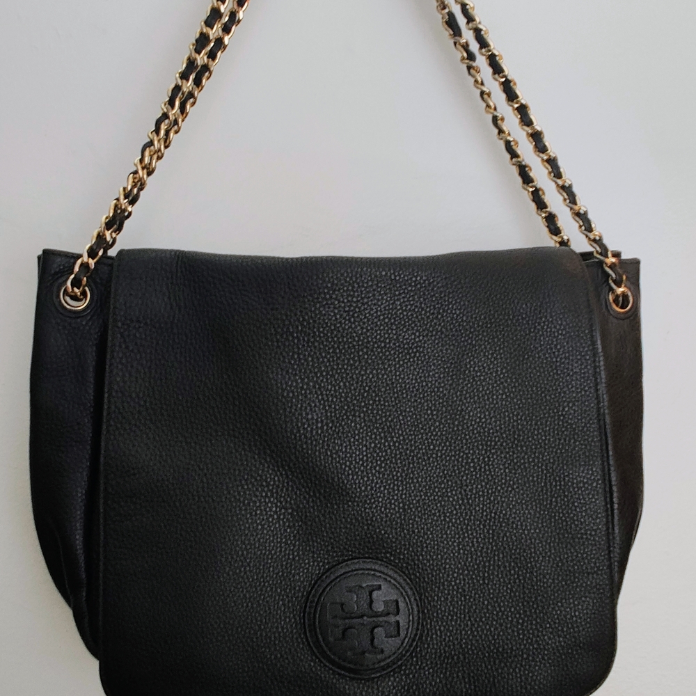 Tory Burch Black Leather Shoulder Bag